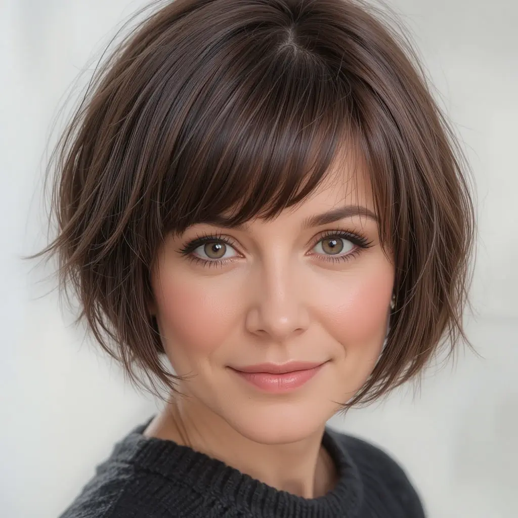 Cropped Cut with Bangs