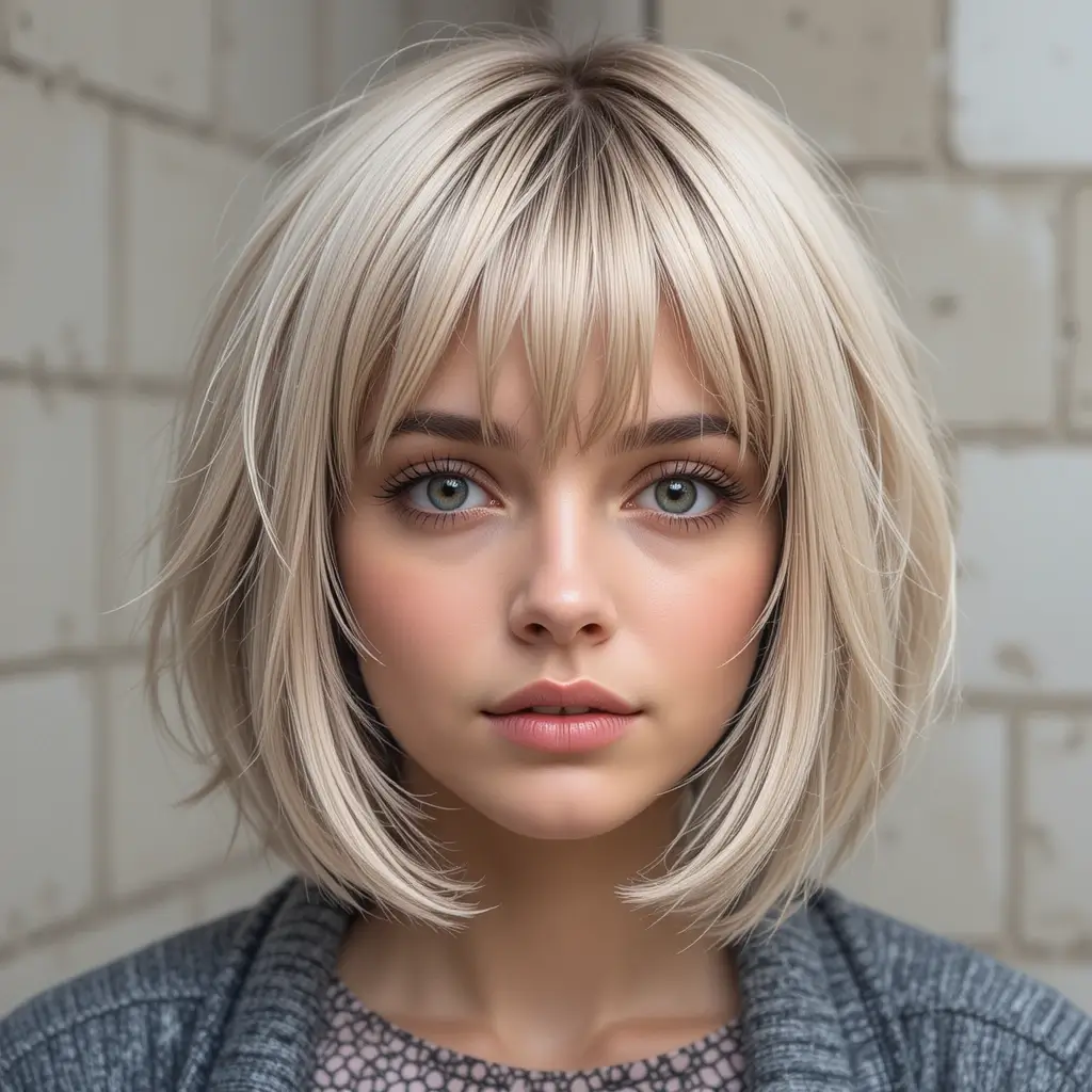 Cropped Shag with Face-Framing Bangs