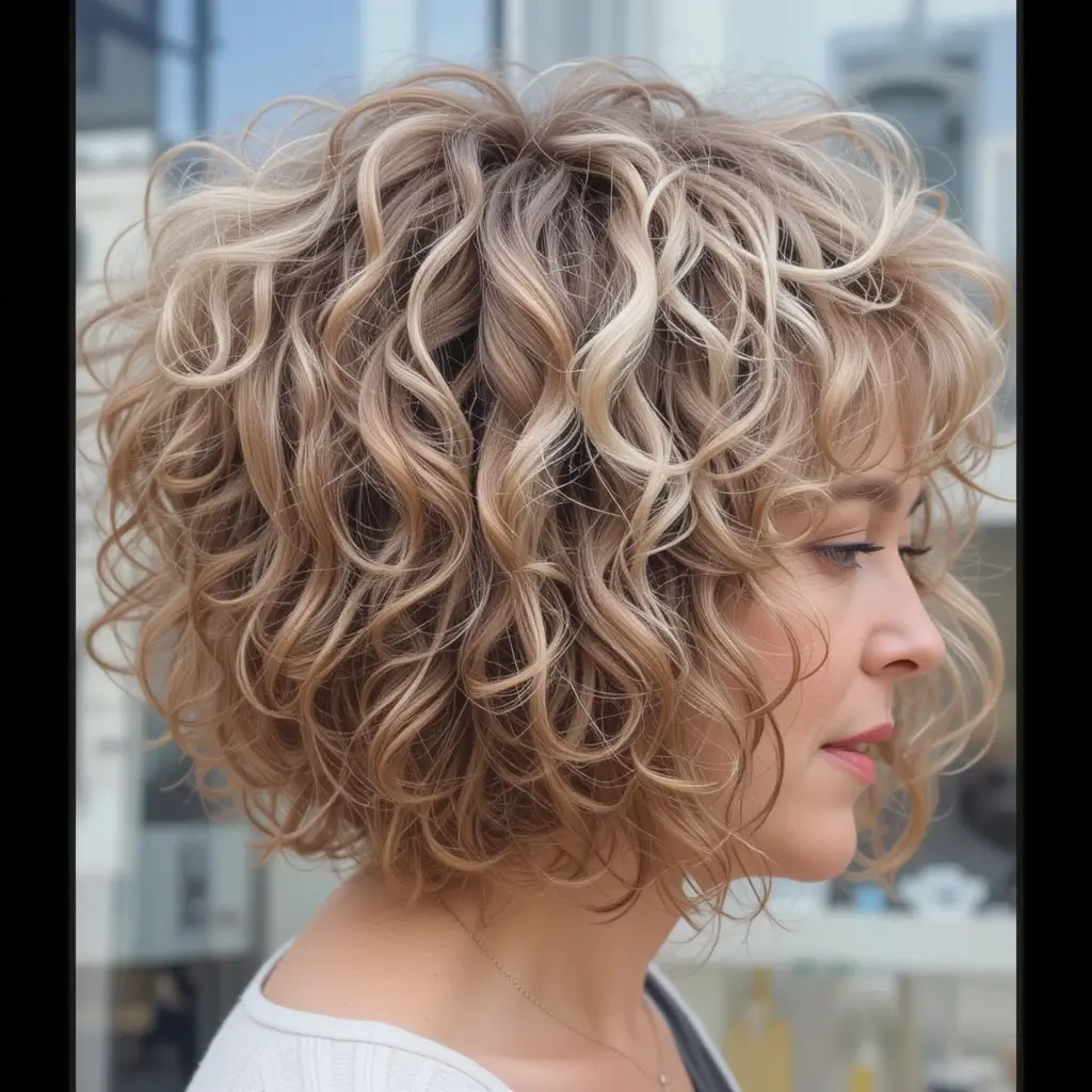. Curly Bob with Volume