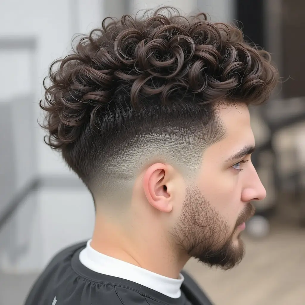 Curly Hair Wolf Cut