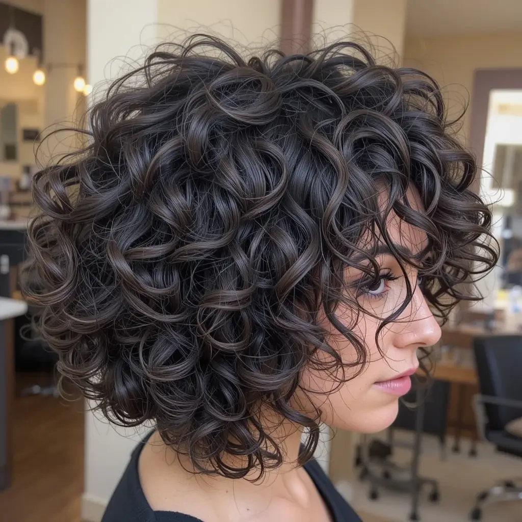 Curly Shag for Short Hair