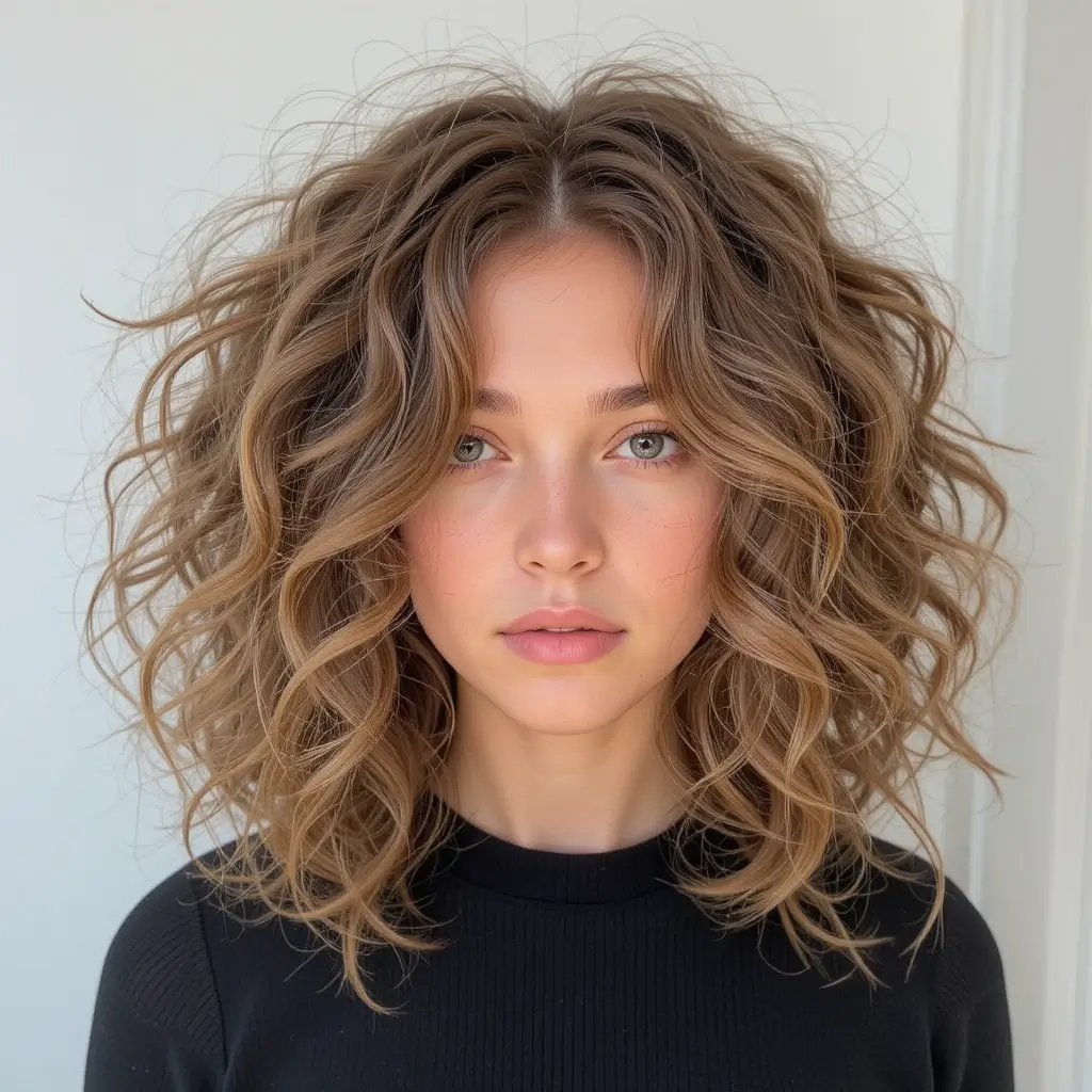 Curly Shag with Undone Texture