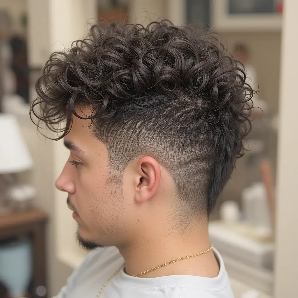 Curly Subtle Mullet