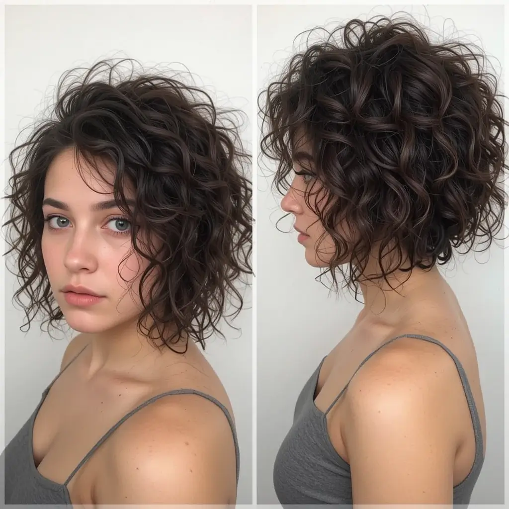 Curly Wolf Cut for Kids and Teens