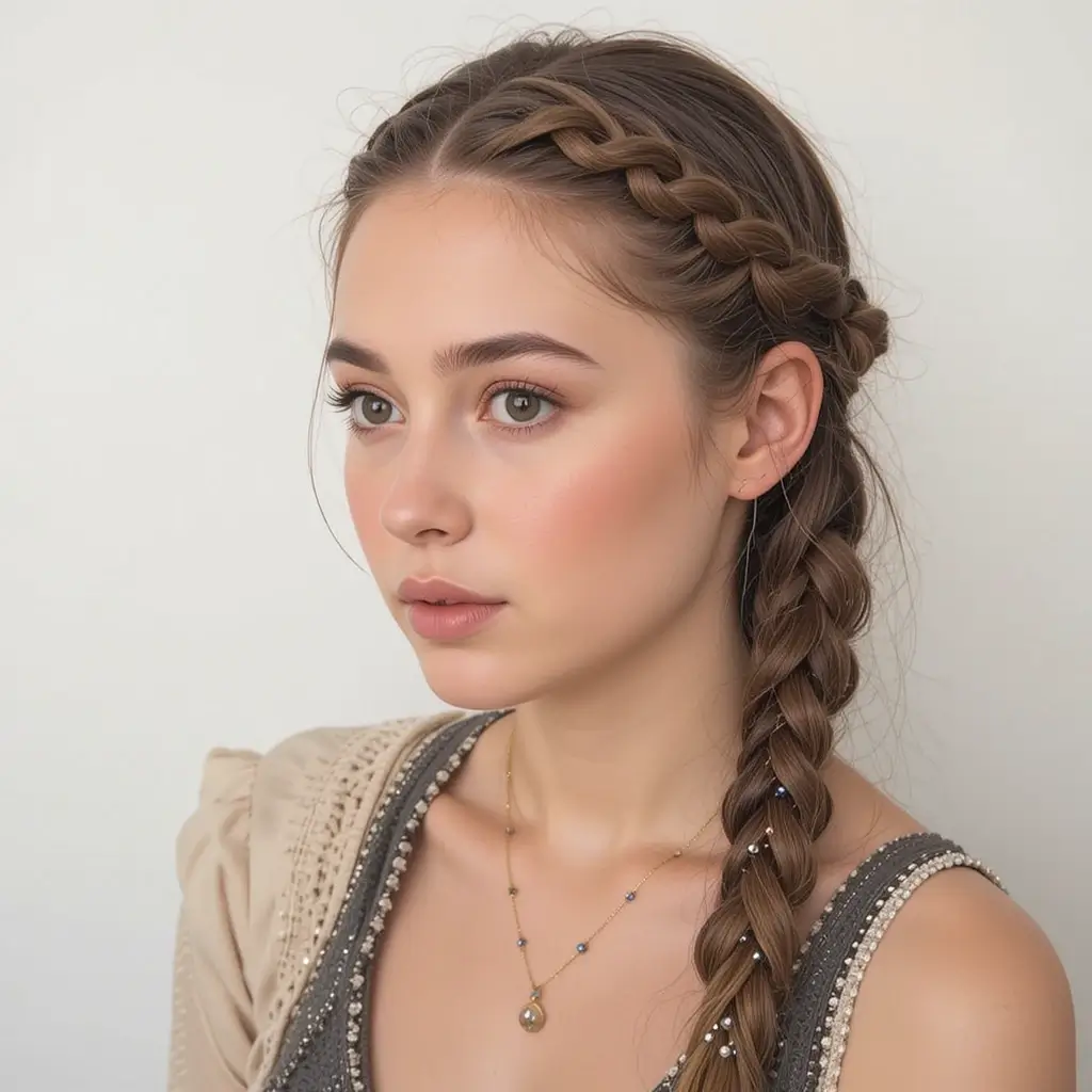 Dutch Braid with Beads