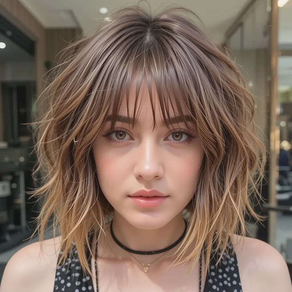 Edgy Choppy Bob with Undercut
