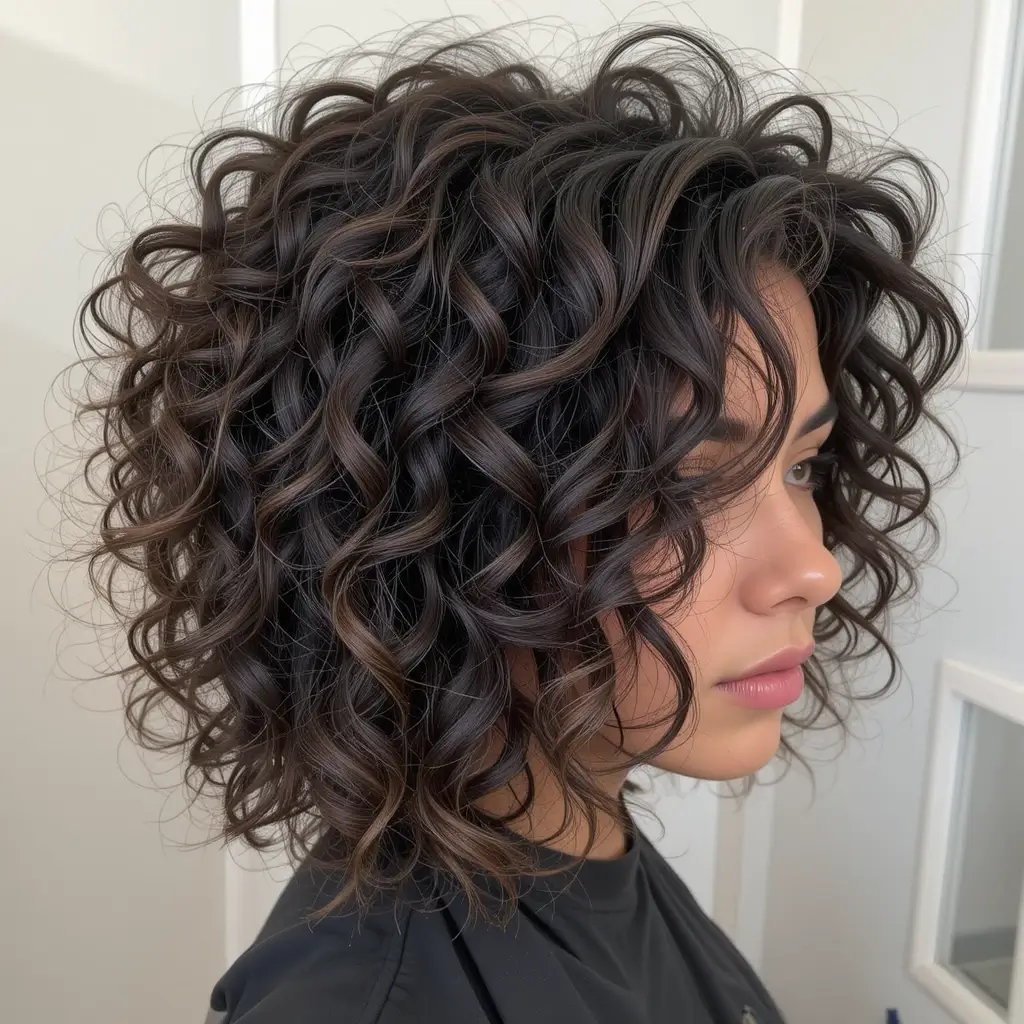 Edgy Wolf Cut for Coarse Curls