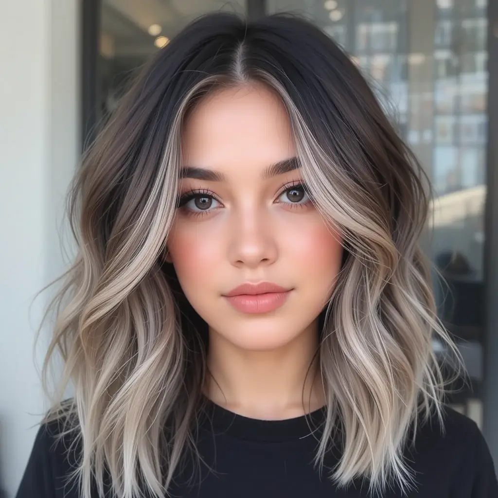 Espresso Roots with Ash Blonde Ends
