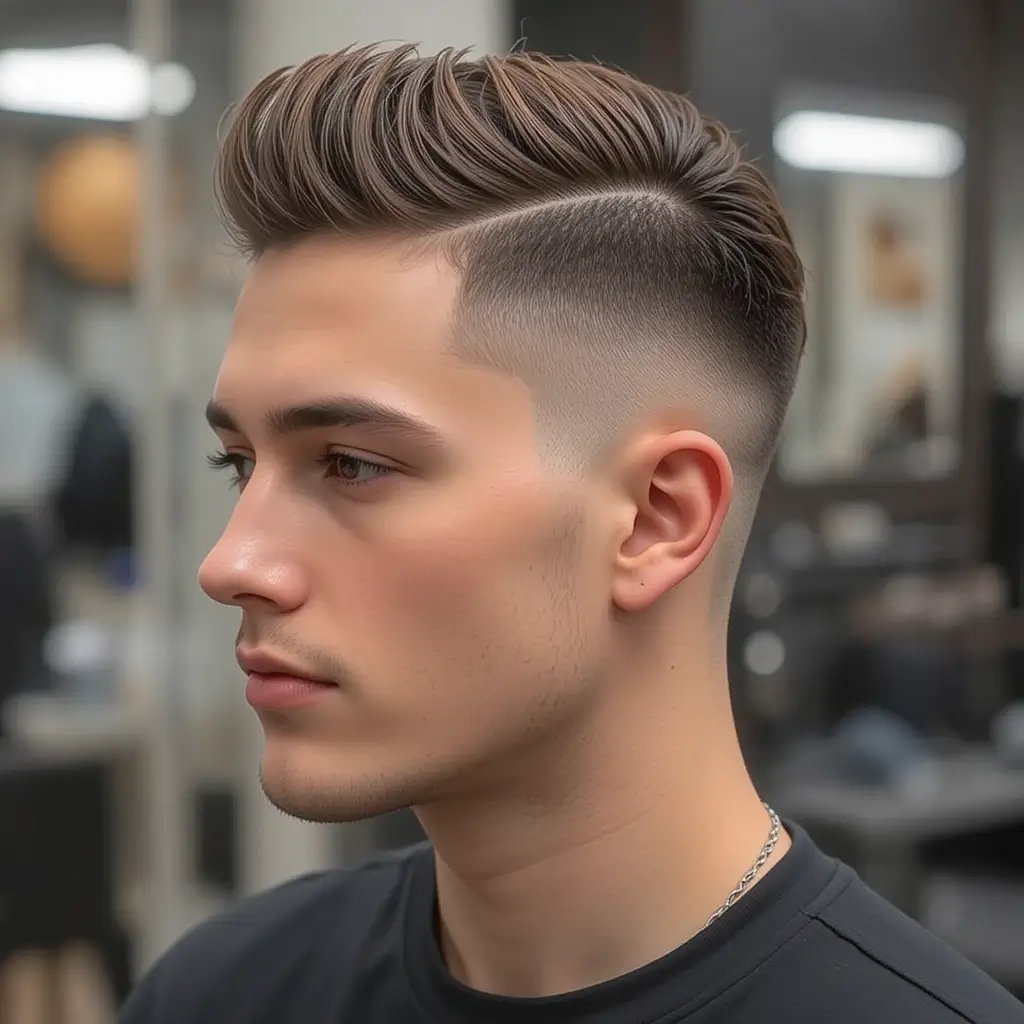 Faded Side Shave with Long Top