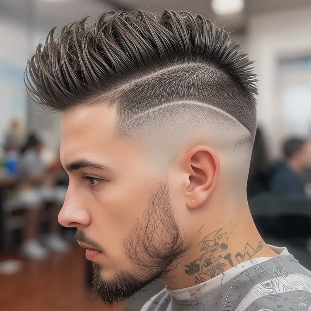 Faux Hawk Faded Undercut