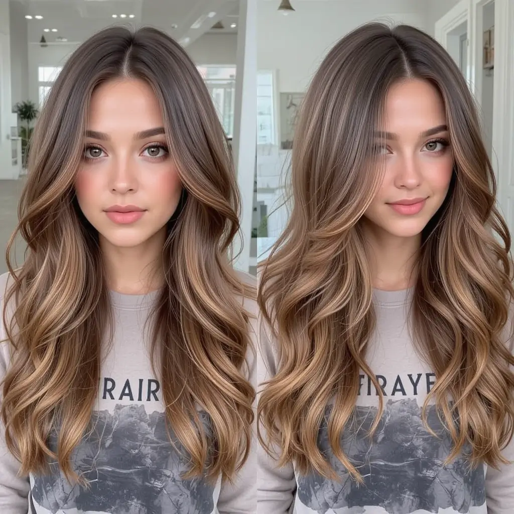 Feathered Layers with Cinnamon Brown