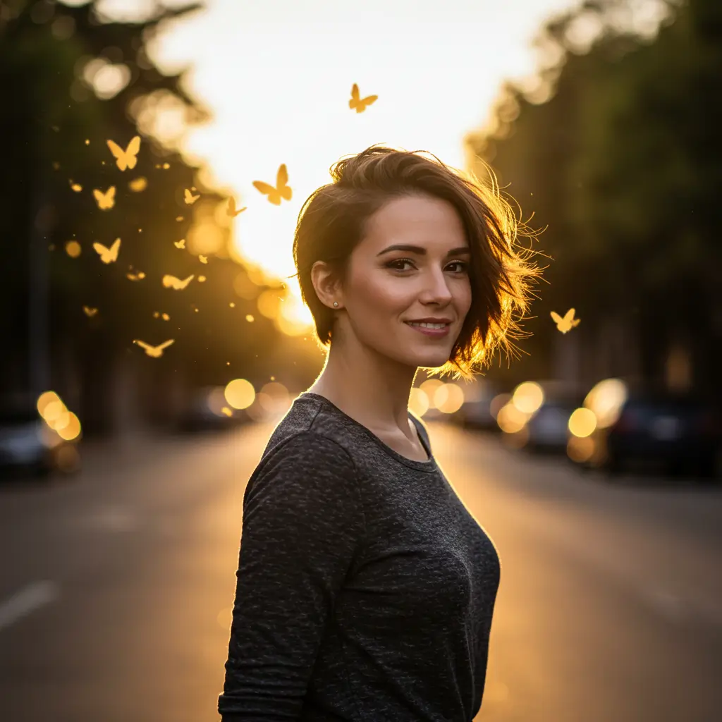 Final Thoughts Short Hair, Big Butterfly Energy 