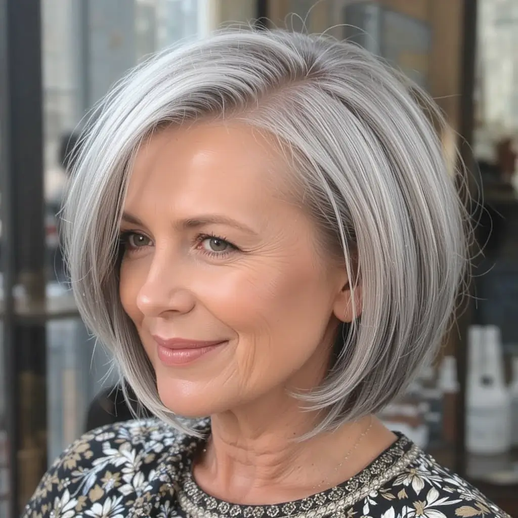 Gray Blended Bob
