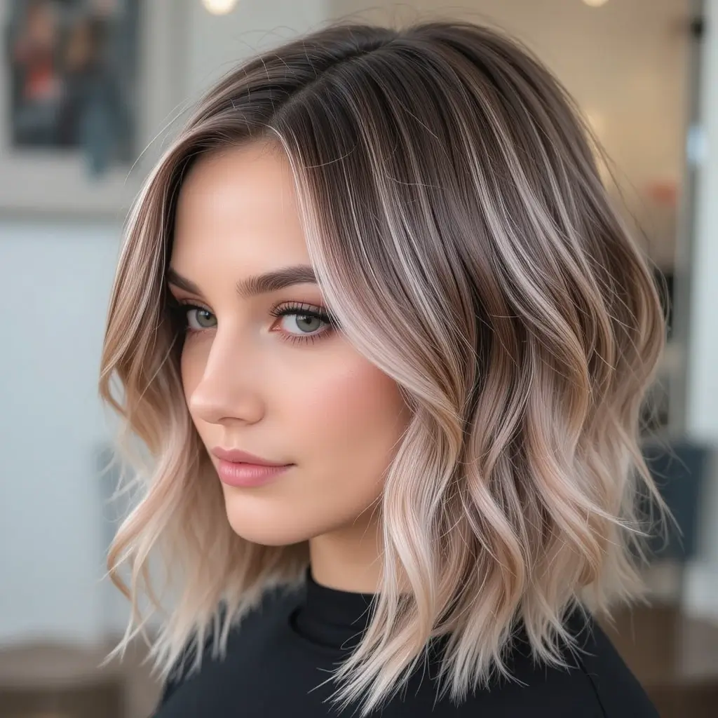 Home Haircut with Face-Framing Highlights