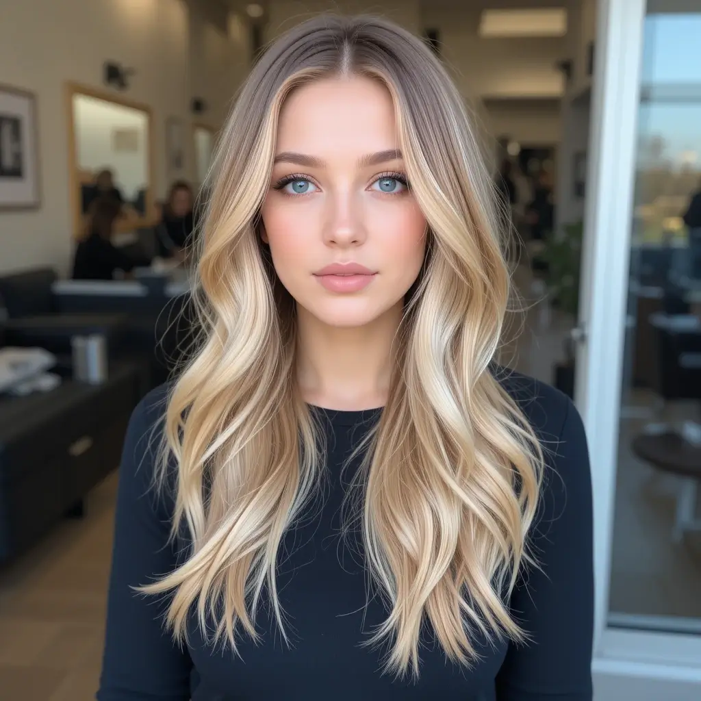 Honey Blonde with Caramel Lowlights