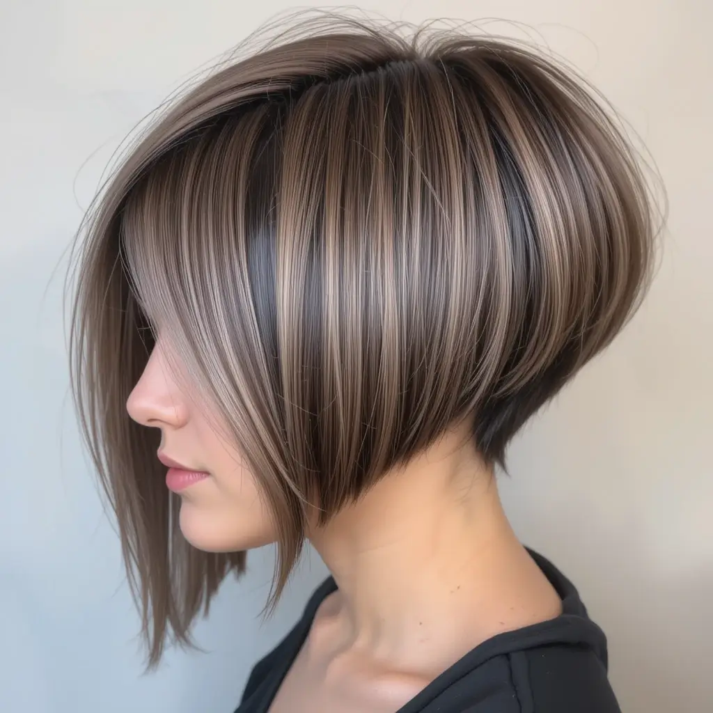 Inverted Razor Bob with Volume