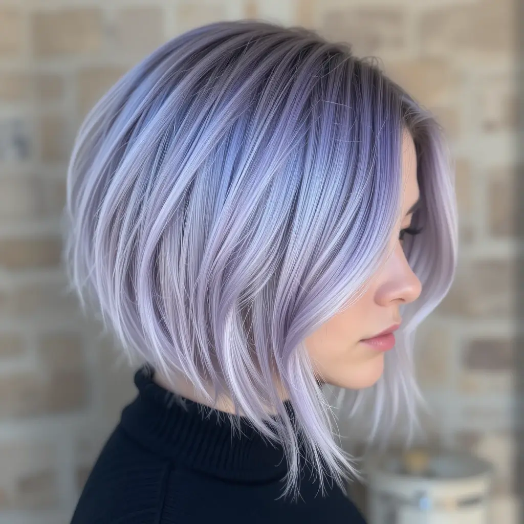 Lavender Peekaboo on Ash Blonde