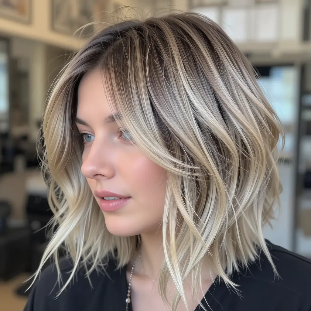 Layered Cut with Textured Ends