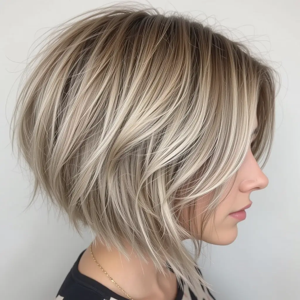 Layered Undercut Bob