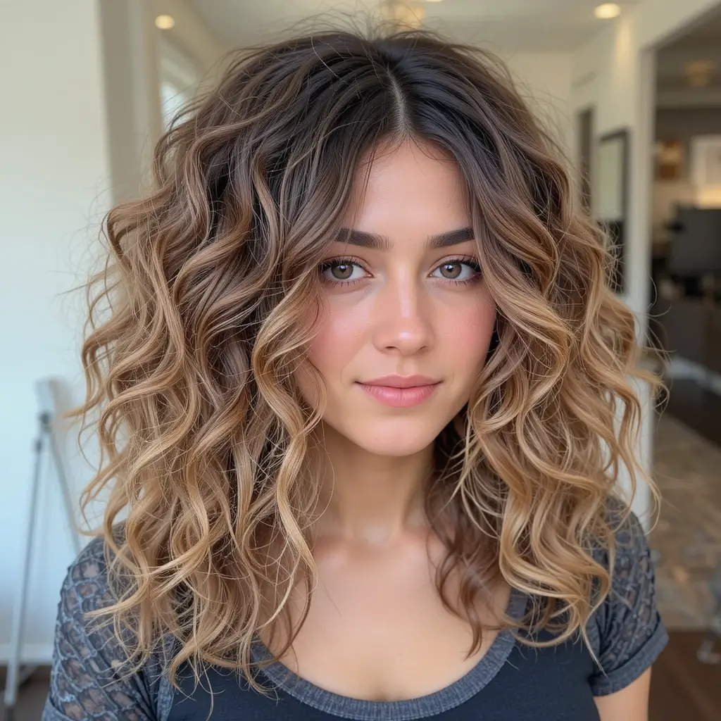 Long Curly Shag Layers