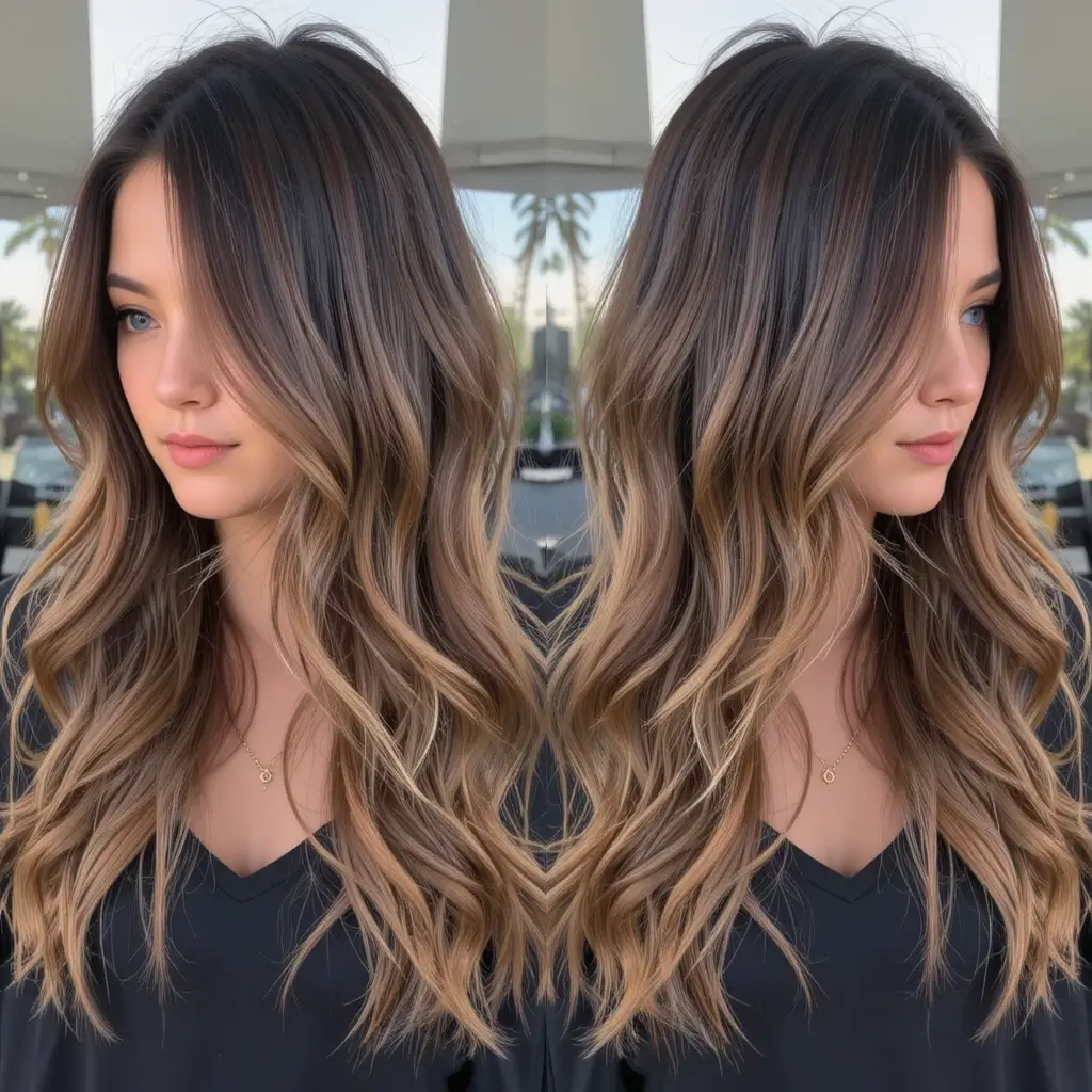 Long Layers with Face-Framing Highlights