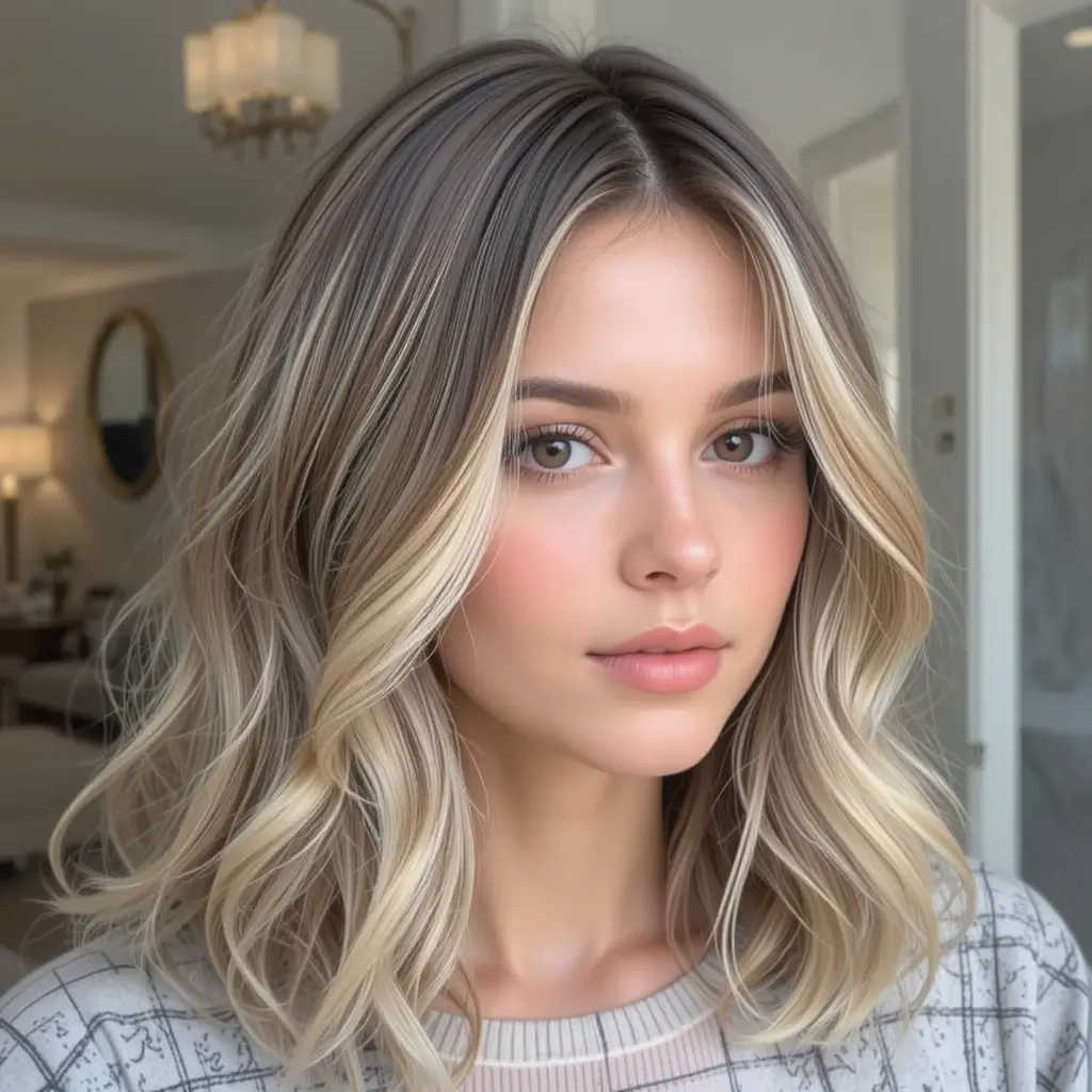 Long Layers with Face-Framing Highlights