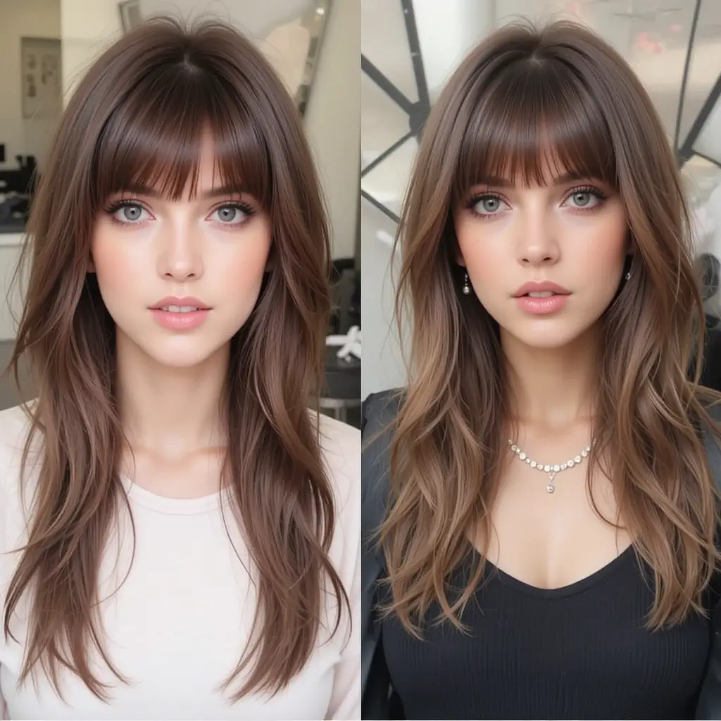 Long Layers with Wispy Bangs