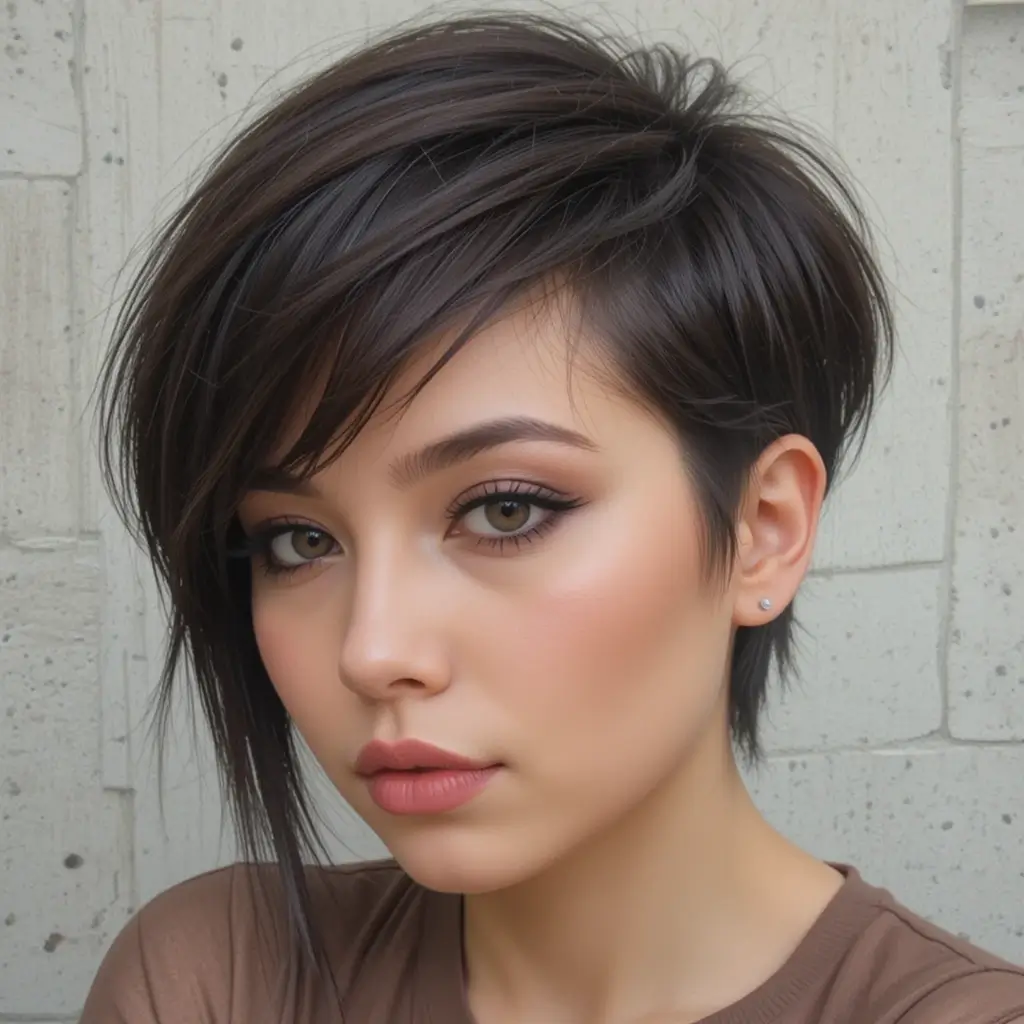 Long Pixie Bob with Micro Bangs
