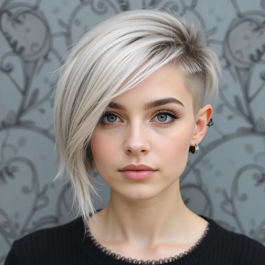 Long Pixie Bob with Shaved Side