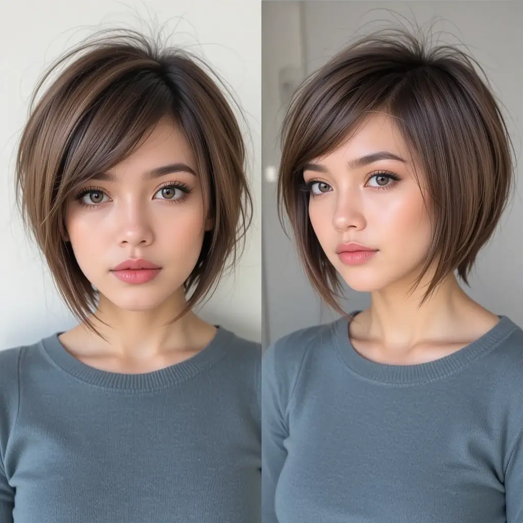 Long Pixie Bob with Side-Swept Bangs