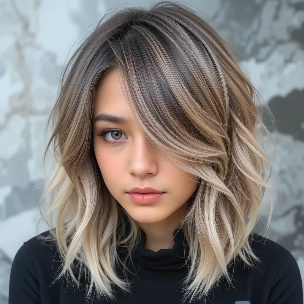 Long Shag with Deep Side Part