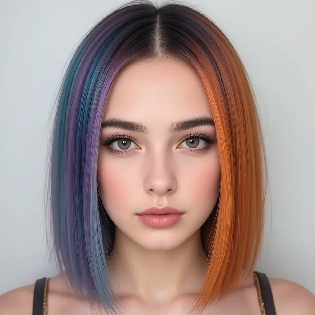 Long Straight Cut with Middle Part