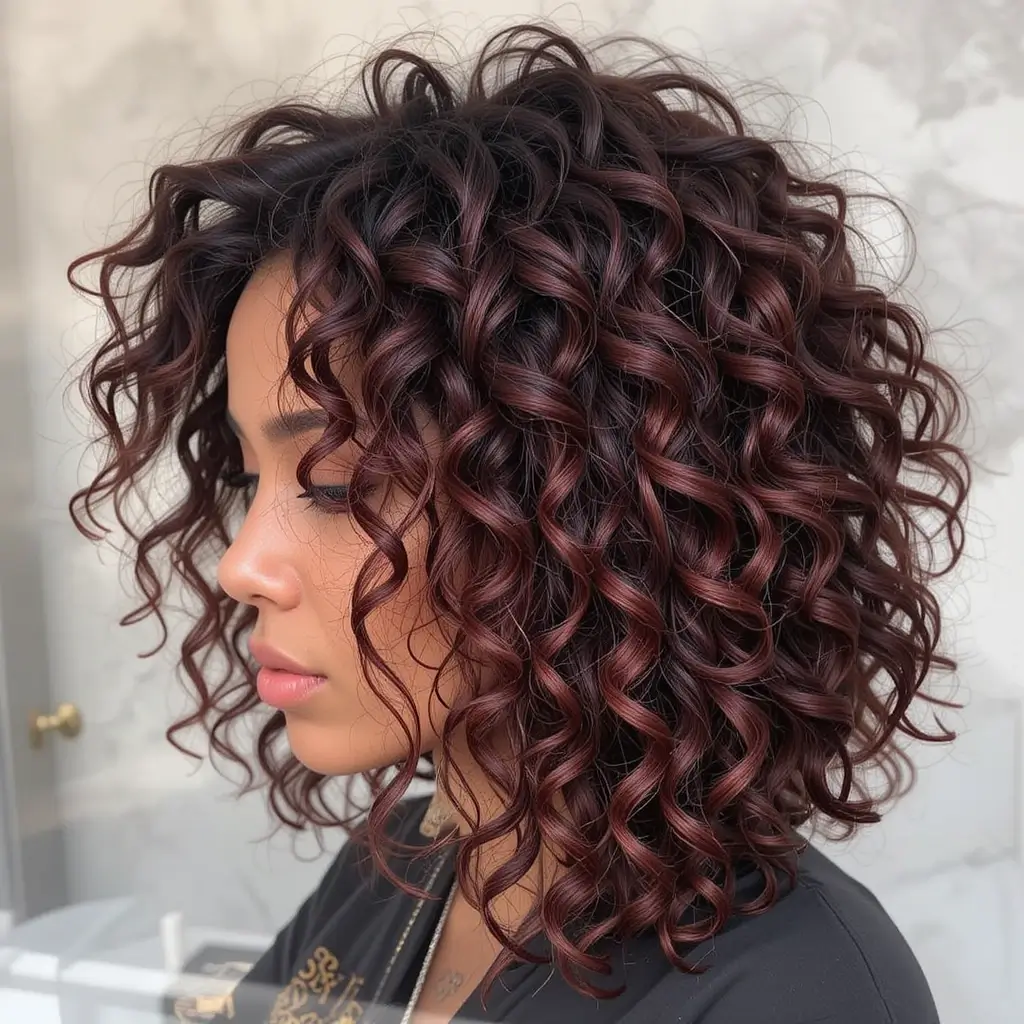 Mahogany Balayage for Coily Textures