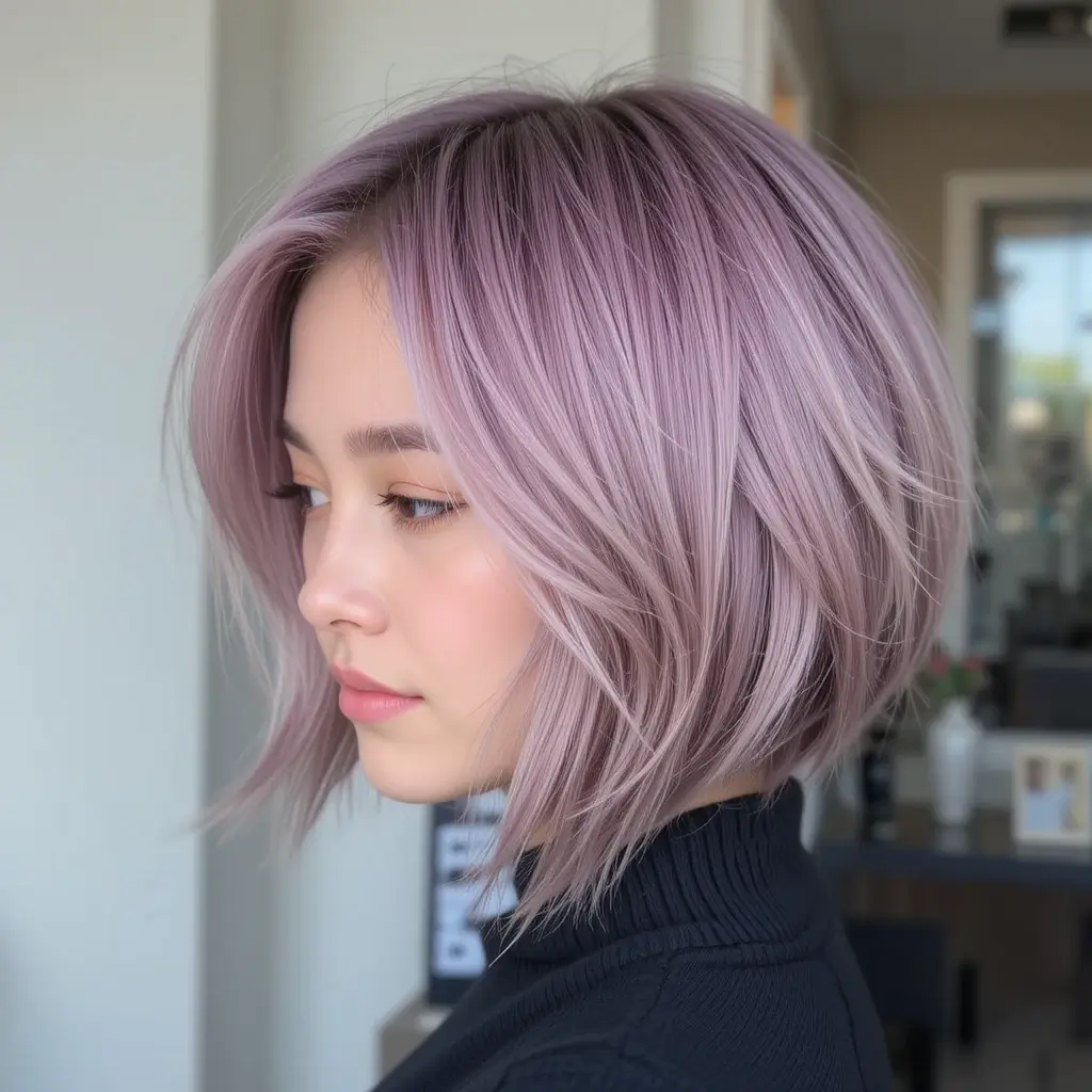 Mauve Peekaboo on Short Shag