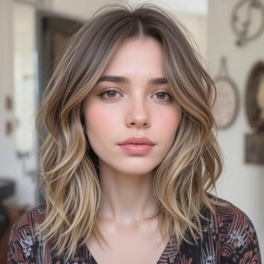 Medium Shag with Face-Framing Layers
