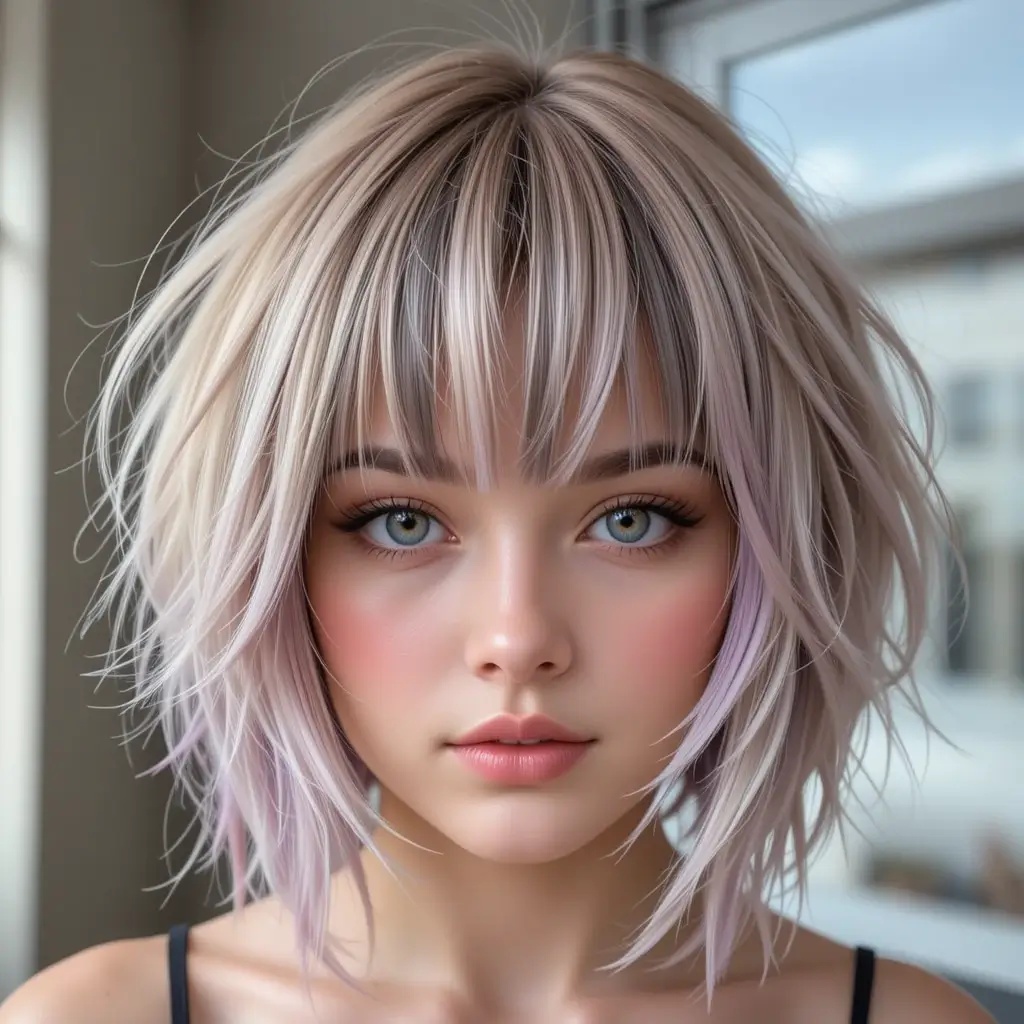 Medium Shag with Peekaboo Color