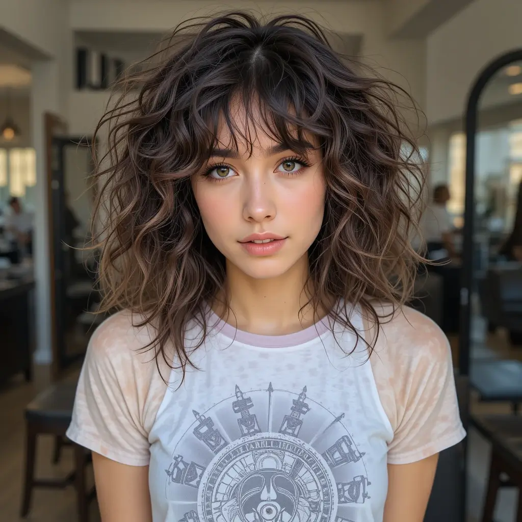Messy Curly Shag