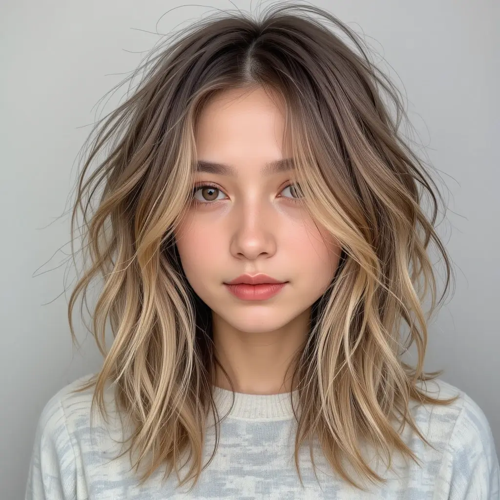 Messy Long Shag with Airy Texture