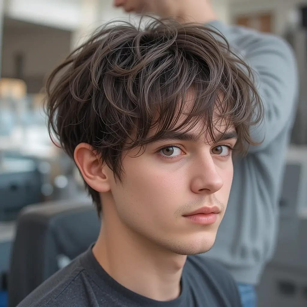 Messy Wolf Cut with Bangs