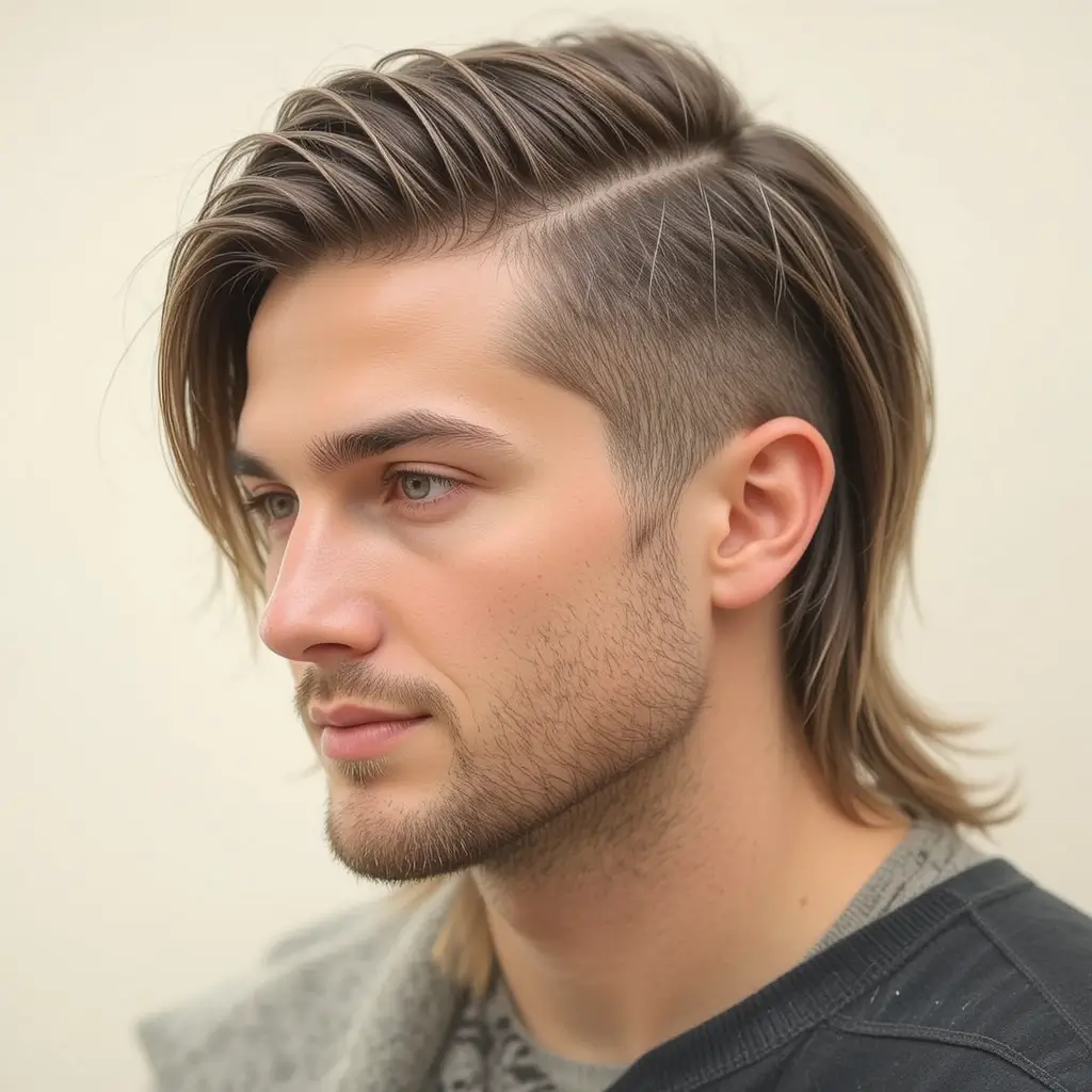 Mid-Length Blended Mullet