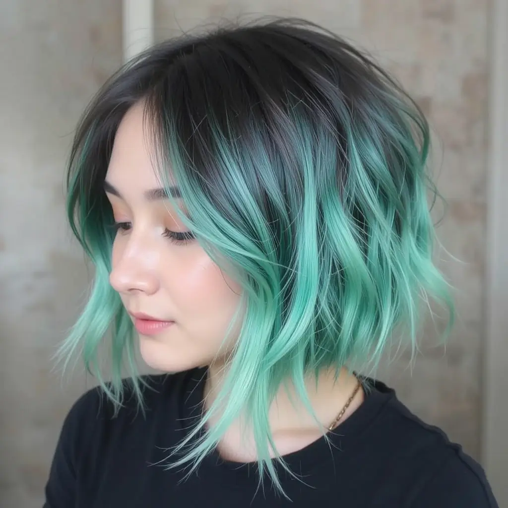 Mint Green and Dark Brown
