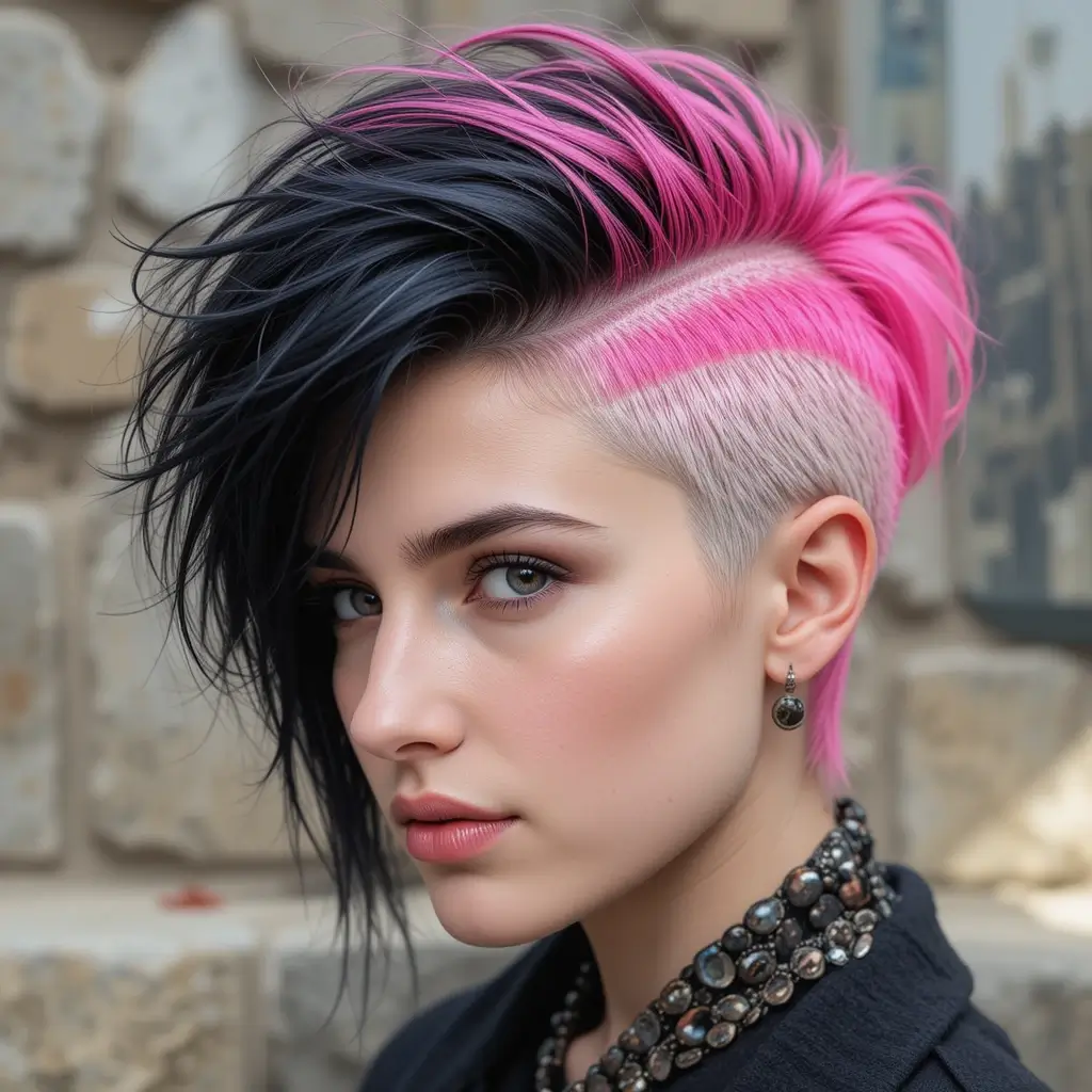 Neon Pink and Black