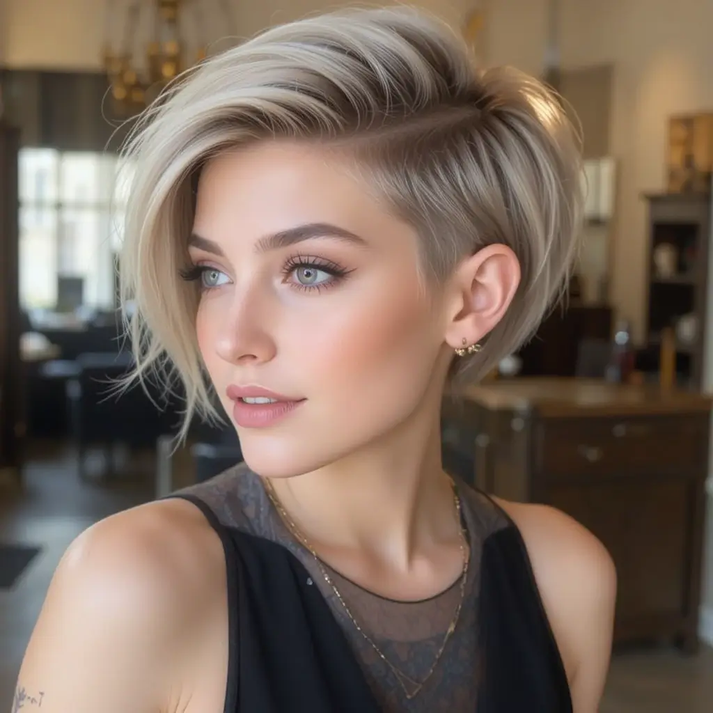 Pixie-Inspired Undercut Bob