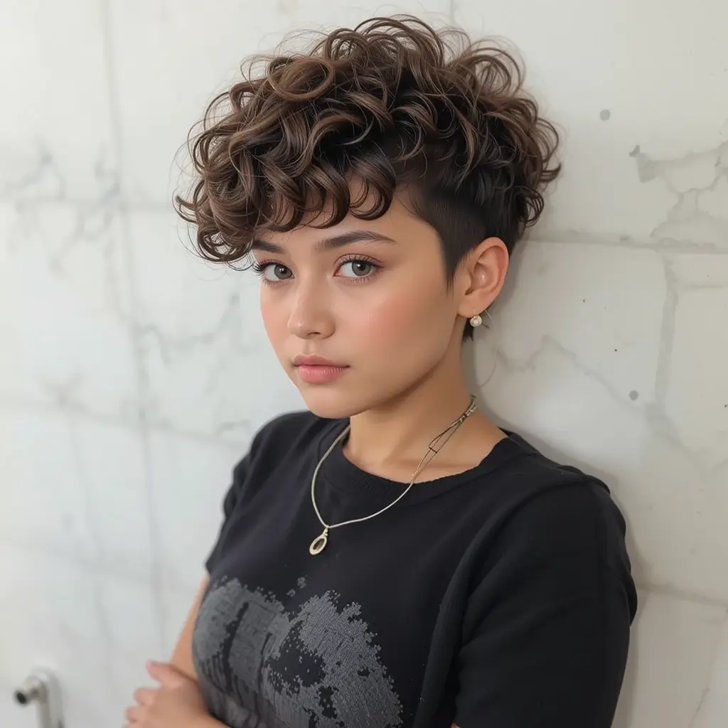 Pixie-Length Curly Wolf Cut