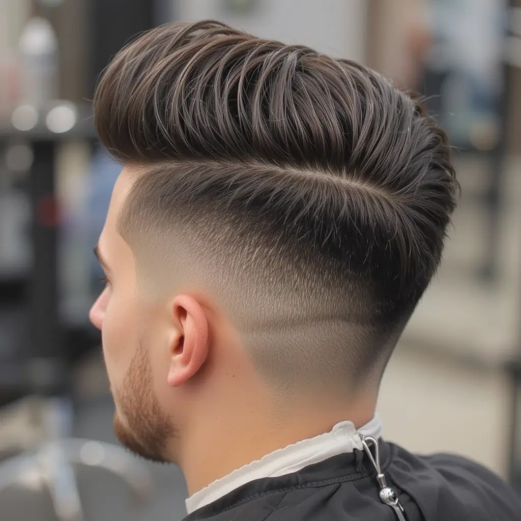 Pompadour Faded Undercut