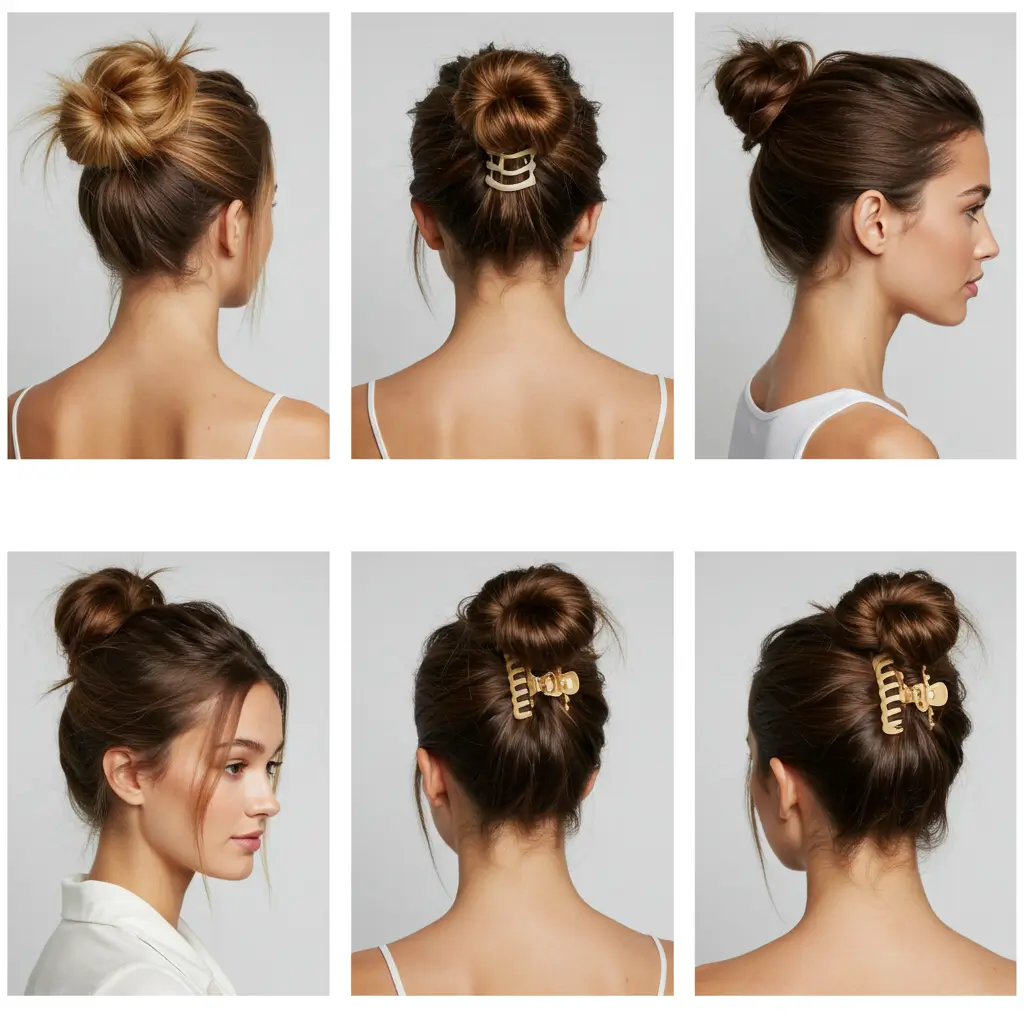Quick Messy Bun Variations 