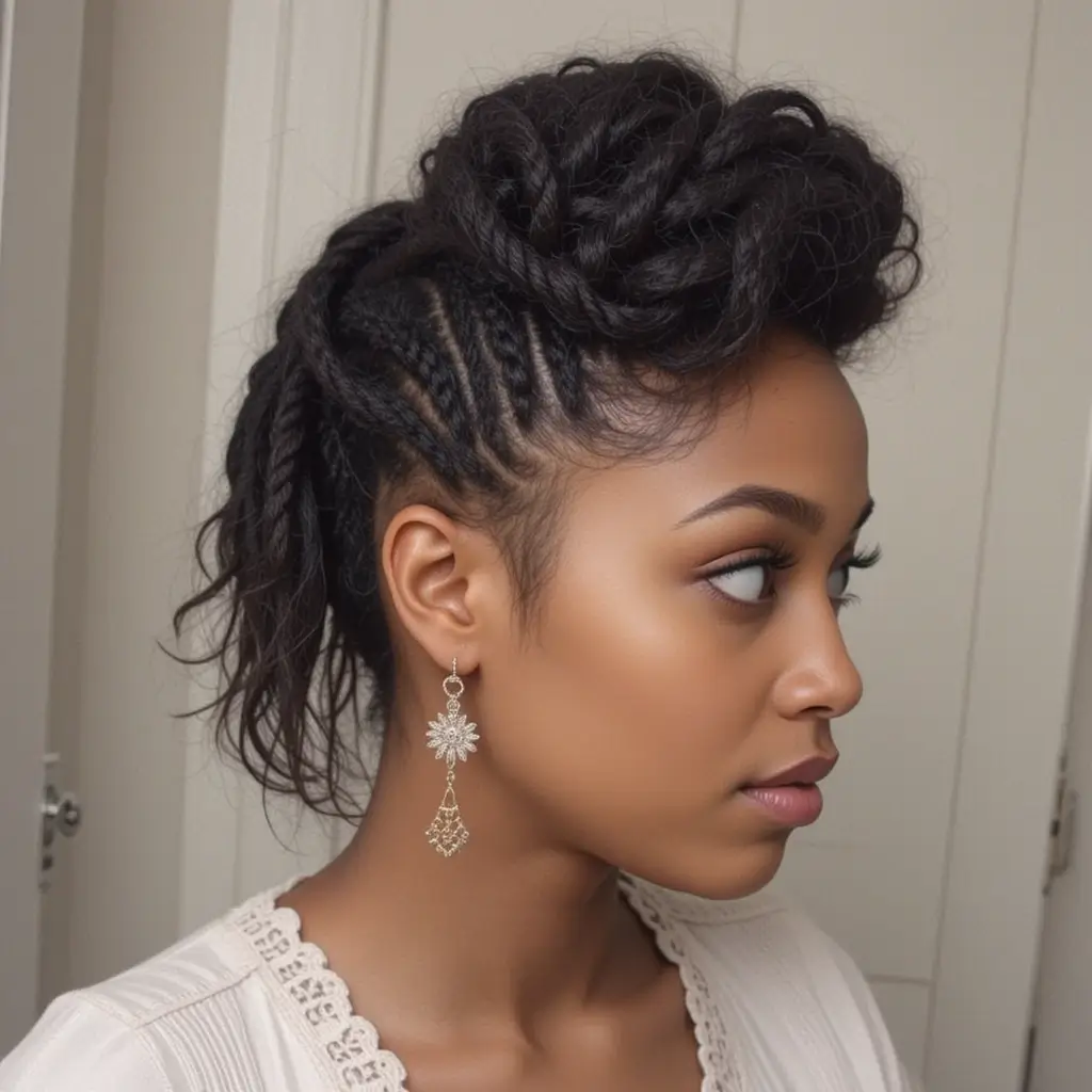 Rolled Back Front Locs