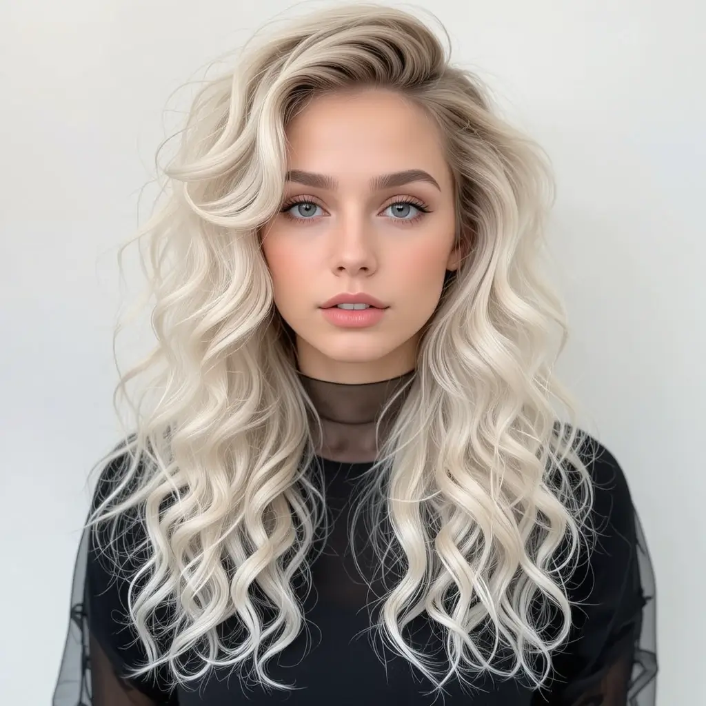 Romantic Wolf Cut with Soft Curls