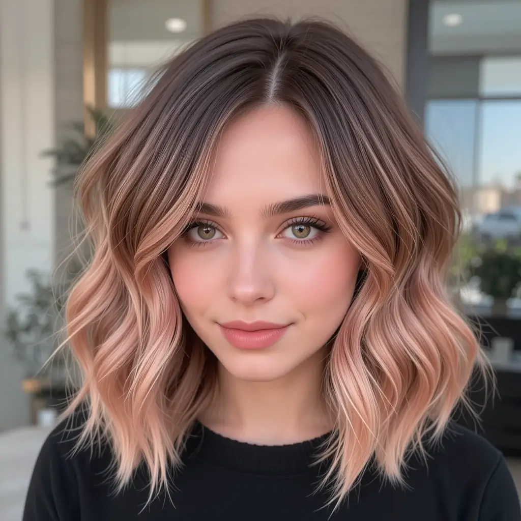 Rose Gold and Chestnut Brown