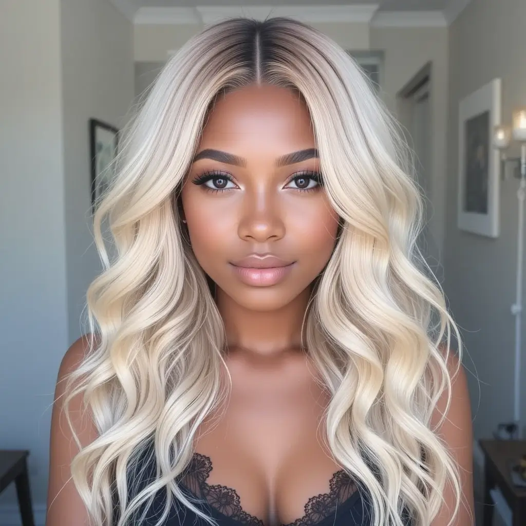 Sandy Balayage with Beach Waves
